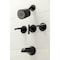 Kingston Brass KBX8135CML Three-Handle Tub and Shower Faucet, Oil Rubbed Bronze KBX8135CML - alternate 5